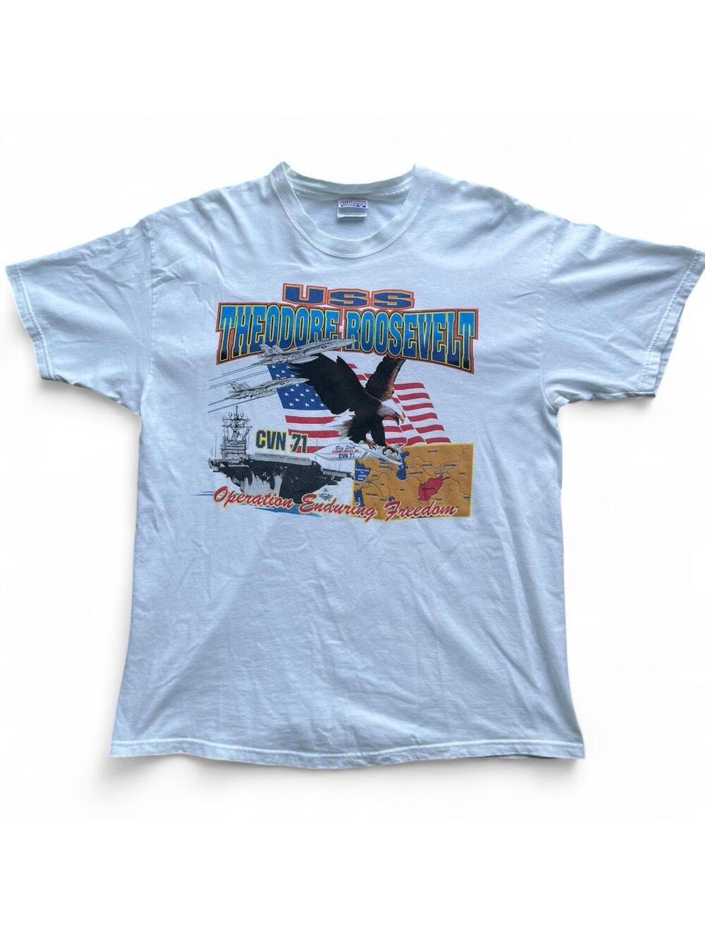 USS Theodore Roosevelt CVN-71 Operation Enduring Freedom Mens T-Shirt Size Large